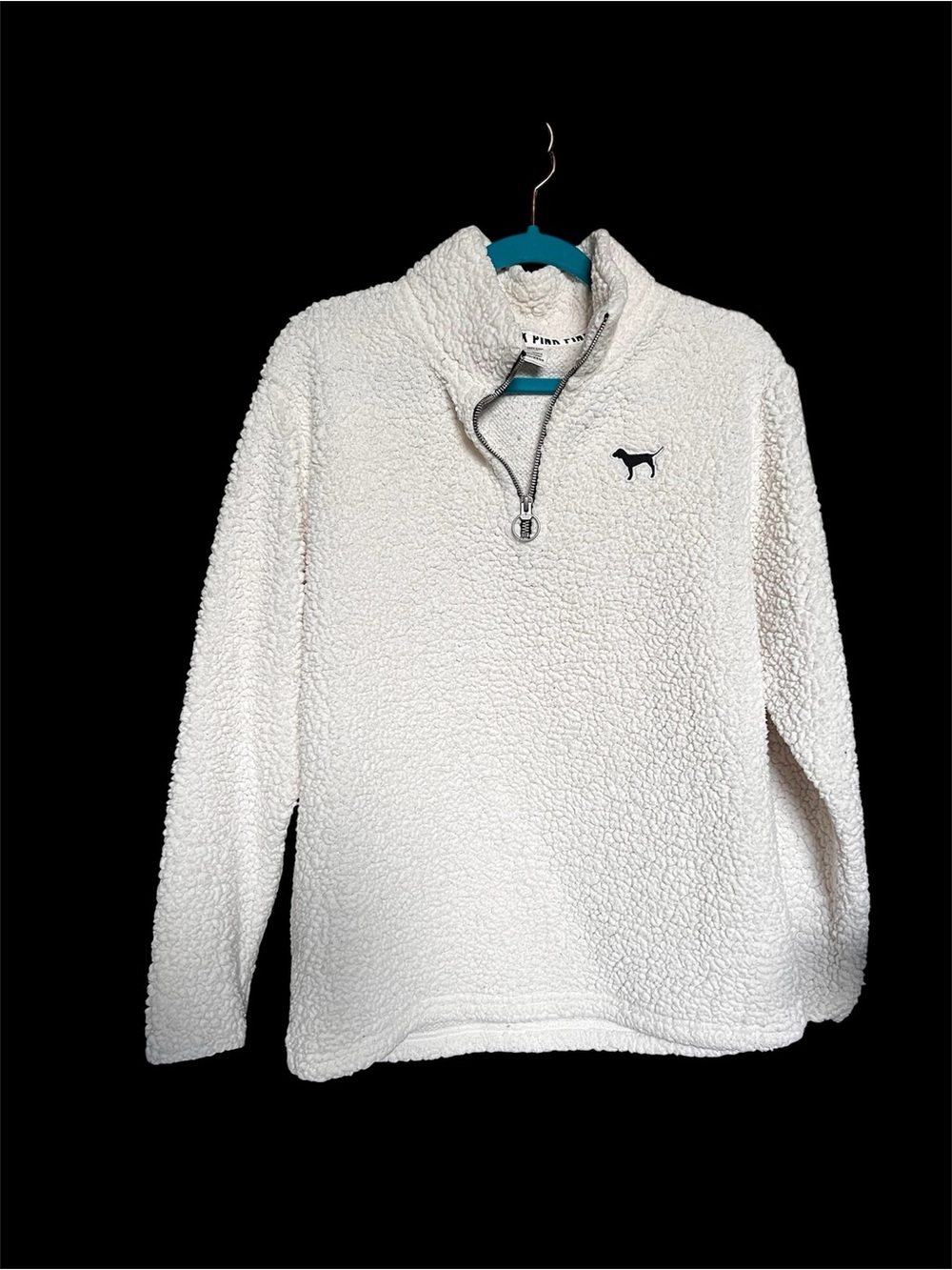 PINK Victoria’s Secret Sherpa Quarter-Zip Pullover – Size Small
